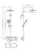 BELBAGNO Etna Душевая стойка с поворотным изливом, c верхним и ручным душем, нержавеющая сталь, исполнение сатин ETN-VSCM-IN - фото 179253
