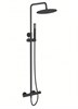 BELBAGNO Uno Душевая стойка со смесителем для верхнего и ручного душа, чёрный UNO-DOCM-NERO. Диаметр верхнего душа 25 см. - фото 179464