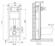 BELBAGNO Инсталляция EXPERT 40 для подвесного унитаза, 1130х400х150 мм, со смывным бачком скрытого монтажа, фронтальное/горизонтальное управление, крепление к стене в комплекте - фото 179571
