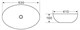 BELBAGNO Раковина керамическая накладная, овальная BB1104, овальная, 630х415х145, цвет белый - фото 179932