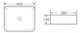 BELBAGNO Раковина накладная керамическая BB1304, прямоугольная, 505х395х130, цвет белый - фото 179940