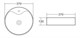 BELBAGNO Раковина накладная керамическая круглая BB1400, круглая, 370х370х125, цвет белый - фото 179957