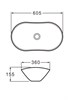BELBAGNO Раковина накладная керамическая, бежевая матовая, BB1404-H316, овальная, 410х410х130 - фото 179960