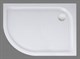 BELBAGNO Душевой поддон полукруглый-асимметричный, размер 100х80 см, высота 15 см, белый, левая версия - фото 180151