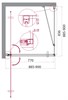BELBAGNO Marmi Душевой уголок квадратный, размер 90х90 см, двери распашные, стекло 8 мм - фото 180507