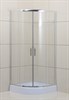 BELBAGNO Uno-195 Душевой уголок полукруглый, размер 90х90 см, двери раздвижные, стекло 5 мм UNO-195-R-2-90-C-Cr - фото 183317