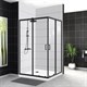 BELBAGNO Uno-195 Душевой уголок прямоугольный, размер 120х100 см, двери раздвижные, стекло 5 мм UNO-195-AH-2-120/100-C-NERO - фото 183342