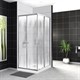 BELBAGNO Uno-195 Душевой уголок квадратный, размер 100х100 см, двери раздвижные, стекло 5 мм - фото 183356