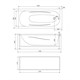 DAMIXA Willow Декоративная фронтальная панель для ванны 150 x 70 см, цвет белый - фото 184418