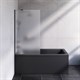 AM.PM W90BS-080-140BM Gem шторка на борт ванны 80х140, фиксированная, черный, стекло матовое - фото 185883