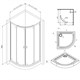 AM.PM W88E-205-090MT64 X-Joy Twin Slide,  Душевое ограждение c поддоном, 90x90, профиль матовый хром - фото 186097