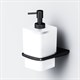 AM.PM A50A36922 Inspire V2.0, Стеклянный диспенсер для жидкого мыла с настенным держателем, черный, шт - фото 187346