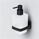 AM.PM A9036922 Gem, Стеклянный диспенсер для жидкого мыла с настенным держателем, черный - фото 187488