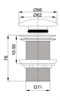 CEZARES Czr Донный клапан с системой "Клик-клак" без перелива,  белая керамическая крышка, цвет белый матовый - фото 189520