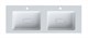MADERA Modul Раковина накладная  прямоугольная, искусственный мрамор, ширина 120 см - фото 191167