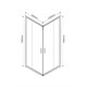 VINCEA Garda Душевой уголок двери раздвижные, размер 80х100 см, профиль - черный  / стекло - тонированное, стекло 6 мм - фото 191964