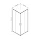 VINCEA Garda Душевой уголок двери раздвижные, размер 110х80 см, профиль - черный  / стекло - тонированное, стекло 6 мм - фото 191968