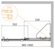 CEZARES Stream Шторка на ванну раздвижная, профиль - хром / стекло - прозрачное, ширина 90 см, стекло 8 мм - фото 193398