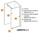 CEZARES Liberta Душевая перегородка, профиль - хром / стекло - бронза, ширина 100 см, стекло 8 мм - фото 193400