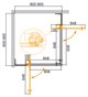 CEZARES Slider Душевой уголок прямоугольный двери распашные, профиль - хром / стекло - бронза, размер 80х80 см, стекло 8 мм - фото 193479