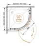 CEZARES Bergamo Душевой уголок полукруглый двери распашные, профиль - хром / стекло - прозрачное, размер 100х100 см, стекло 6 мм - фото 193700