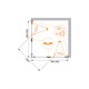 CEZARES Elena Душевой уголок квадратный двери складные профиль - хром / стекло - прозрачное, размер 90х90 см, стекло 6 мм - фото 193714