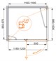 CEZARES Verona Душевой уголок прямоугольный двери распашные, профиль - хром / стекло - матовое, размер 120х100 см, стекло 6 мм - фото 193757