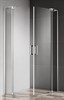 CEZARES Slider Душевой уголок полукруглый двери распашные, профиль - хром / стекло - прозрачное, размер 80х80 см, стекло 8 мм - фото 195200