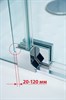 CEZARES Slider Душевой уголок полукруглый двери распашные, профиль - черный  / стекло - прозрачное, размер 80х80 см, стекло 8 мм - фото 195213
