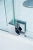 CEZARES Slider Душевой уголок полукруглый двери распашные, профиль - черный  / стекло - прозрачное, размер 80х80 см, стекло 8 мм - фото 195214
