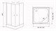 TIMO Tl Душевой уголок квадратная, размер 100х100 см, профиль - хром / стекло - матовое, двери раздвижные - фото 198002