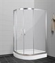 TIMO Tl Душевой уголок прямоугольная-ассиметричная, размер 80х120 см, профиль - хром / стекло - прозрачное, двери раздвижные - фото 199052