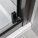 VINCEA Stile Душевой уголок квадратный двери поворотные профиль - черный / стекло - прозрачное размер 90х90 см 8мм - фото 201599