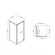 VINCEA Stile Душевой уголок квадратный двери поворотные профиль - черный / стекло - прозрачное размер 90х90 см 8мм - фото 201605