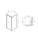 VINCEA Stile Душевой уголок квадратный двери поворотные профиль - черный / стекло - прозрачное размер 90х90 см 8мм - фото 201614