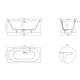 SALINI Ornella Встраиваемая ванна с прямоугольной чашей, регулируемые ножки, донный клапан "Up&Down" белый, сифон, интегрированный слив-перелив размер 180х80 см, белый матовый - фото 201979