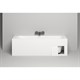 SALINI Orlanda Встраиваемая ванна с прямоугольной чашей, регулируемые ножки, донный клапан "Up&Down" белый, сифон, интегрированный слив-перелив размер 170х80 см, белый - фото 202152