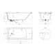 SALINI Orlanda Встраиваемая ванна с прямоугольной чашей, регулируемые ножки, донный клапан "Up&Down" белый, сифон, интегрированный слив-перелив размер 170х80 см, белый матовый - фото 202161