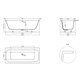 SALINI Orlanda Встраиваемая ванна с прямоугольной чашей, регулируемые ножки, донный клапан "Up&Down" белый, сифон, интегрированный слив-перелив размер 180х80 см, белый - фото 202245
