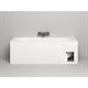 SALINI Ornella Встраиваемая ванна с прямоугольной чашей, регулируемые ножки, донный клапан "Up&Down" белый, сифон, интегрированный слив-перелив размер 170х70 см, белый - фото 202328