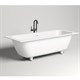 SALINI Orlanda Встраиваемая ванна с прямоугольной чашей, регулируемые ножки, донный клапан "Up&Down" белый, сифон, интегрированный слив-перелив размер 170х75 см, белый - фото 202636