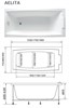 1MARKA Aelita Ванна прямоугольная пристенная размер 150х75 см, цвет белый - фото 204540