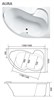 1MARKA Aura Ванна асимметричная пристенная размер 150х105 см, цвет белый - фото 204566