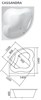 1MARKA Cassandra Ванна угловая пристенная размер 140х140 см, цвет белый - фото 204584