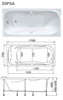 1MARKA Dipsa Ванна прямоугольная пристенная размер 170х75 см, цвет белый - фото 204626