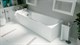1MARKA Elegance Ванна прямоугольная пристенная размер 120х70 см, цвет белый - фото 204633