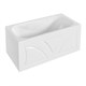 1MARKA Classic Ванна прямоугольная пристенная размер 120х70 см, цвет белый - фото 204977