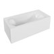 1MARKA Esma Ванна прямоугольная пристенная размер 190х90 см, цвет белый - фото 205038
