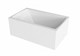 1MARKA Modern Ванна прямоугольная пристенная размер 120х70 см, цвет белый - фото 205112