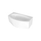 1MARKA Nega Ванна асимметричная пристенная размер 170х95 см, цвет белый - фото 205171